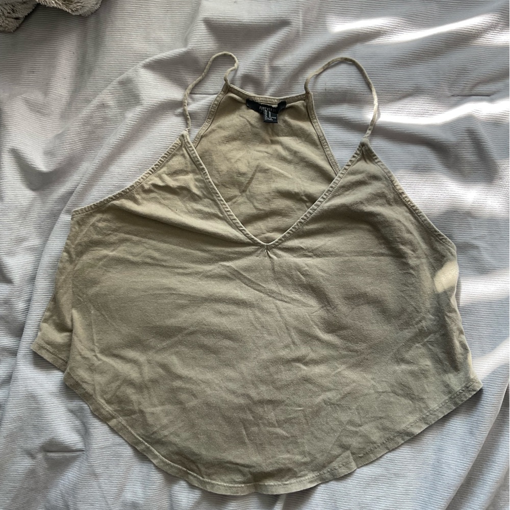 Sage V Neck Spaghetti Strap Top | Forever 21